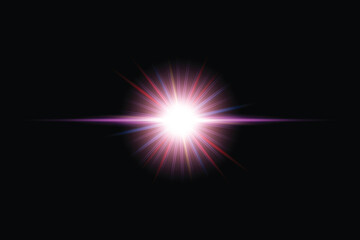 Obraz premium Black Swan TColorful Lighting Lens Flare Background – Vibrant Neon Glow & Light Effectsext Effect