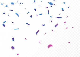 Colorful Confetti celebrations design isolated on transparent background