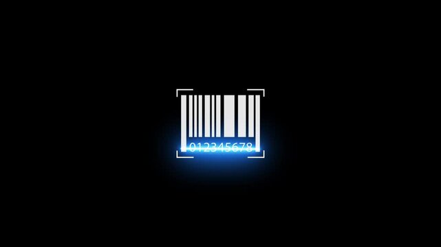 barcode scanning animation . bar-code being scanned with a laser beam bar-code scanner. a bar-code on a parcel or product being scanned with a laser bar-code 