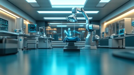 Medical equipment ready for surgery inside a modern operating room