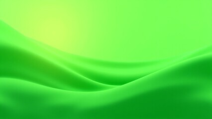 Soft Green Waves with Gentle Gradients and Light Reflections
