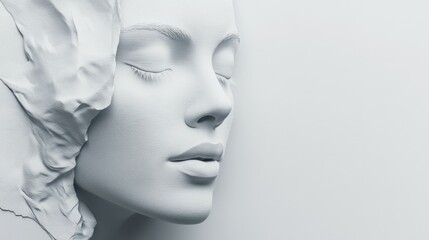 Wide White Background (Site head) (3d illustration)