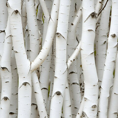 Fototapeta premium White Birch Tree Trunks Photo