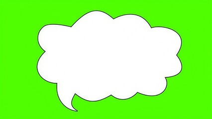 speech bubble with green background