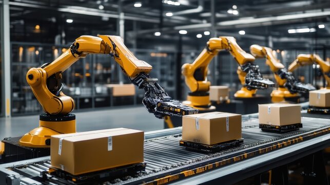 Automatic robots significantly enhance productivity in warehouse settings.