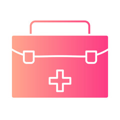 first aid kit gradient icon