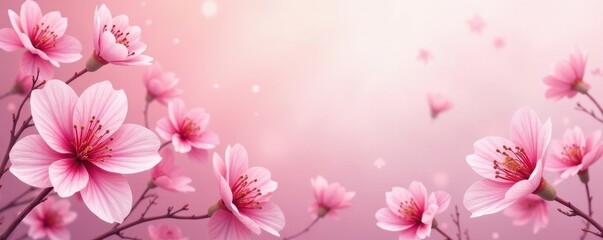 Fototapeta premium Delicate pink floral abstract shapes, elegant design , background, illustration, wallpaper