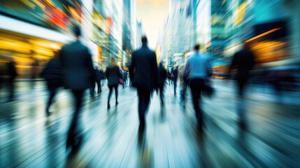 Blurred City Life, A Symphony of Motion and Urban Energy