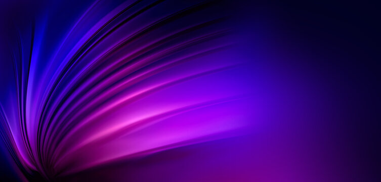 Dark abstract background with neon light, blurred lines