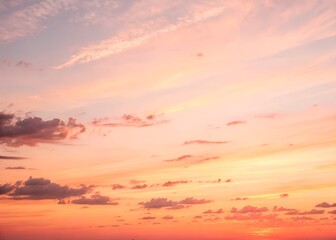 Beautiful Sunset Sky with Colorful Clouds