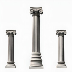 Obraz premium Elegant Fluted Column on Isolated Transparent background for Decorative Use and Architectural Inspiration