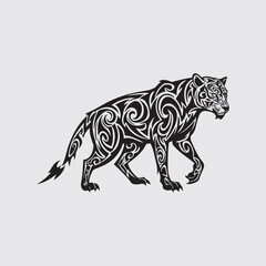 vector illustration of a leopard