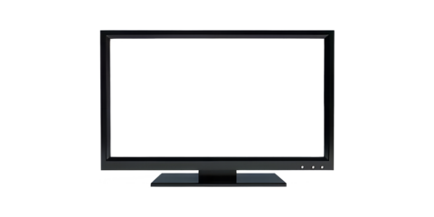 wide panorama screen monitor isolated on white or transparent