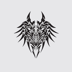 tribal wolf tribal tattoo design