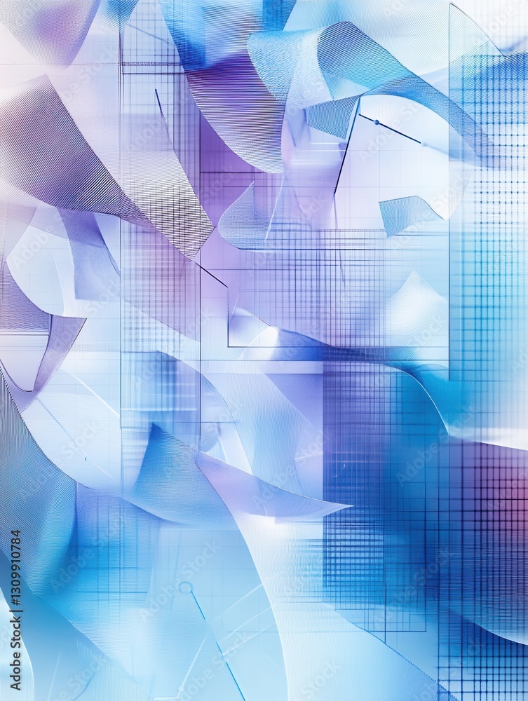 Aufkleber futuristic paper art design showcasing layered cut outs and digital elements for cyber politics in c