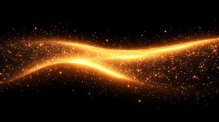 Fototapeta premium Golden Glitter Wave Abstract Background Design