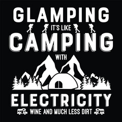 Camping t-shirt design