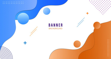 Banner white blue orange background, media cloud data  technology digital communication template design, ai artificial intelligence creative illustration , poster cover pattern graphic element vector.