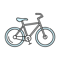Fototapeta premium bicycle in profile for eco-friendly riding, travel, rent, repair shops