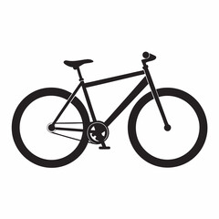 Fototapeta premium Black silhouette of a bicycle