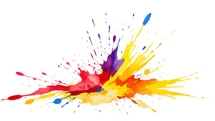 Vibrant Rainbow Color paint Splash, Abstract Art