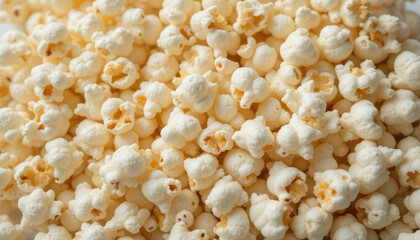 Delicious Popcorn Texture, Tasty Snack, Cinema Treat, and Food Background.