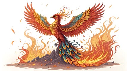 Fototapeta premium Majestic phoenix rising