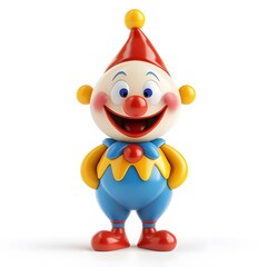 Fototapeta premium Vibrant 3D Jester Emoji Character with Cheerful Expression
