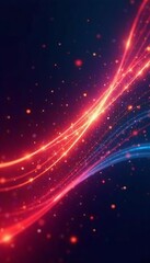 Abstract digital background with glowing lines and geometric shapes, pattern, technology