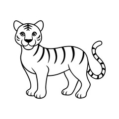 vector illustration of a tiger