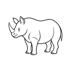 vector illustration of a rhinoceros