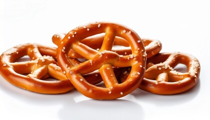 pretzel snack on white