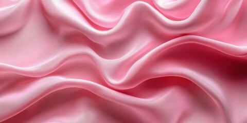 Obraz premium Soft pink silk fabric drapes elegantly, showcasing delicate texture and sheen in perfect lighting