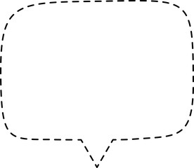 Dotted Speech Bubble Outline
