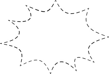 Dotted Speech Bubble Outline