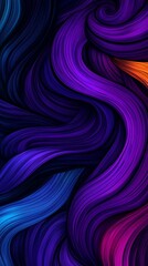 Obraz premium Abstract vibrant wavy lines illustration, wallpaper background