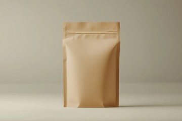 Mockup Template Blank Package Bag For Coffee, Nuts, Spices Or Stand Up Paper Food Pouch Snack Sachet.