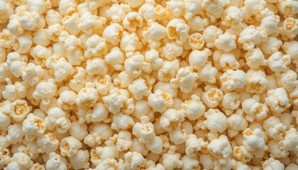 Delicious Popcorn Texture, Tasty Snack, Cinema Treat, and Food Background.
