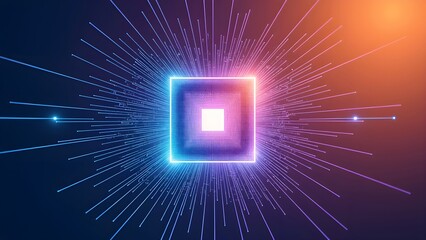 Fototapeta premium The future light of chip technology