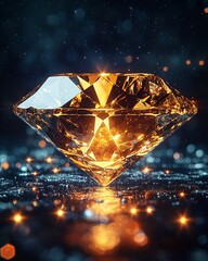 Diamond Birthstone Jewelry. Brilliant Diamond Gemstone in Luxury Cuts. Exquisite Diamond Jewelry Collection