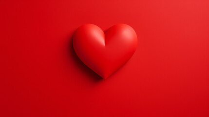 A large, simple red heart in the center on a red background with ample copyspace, ideal for romantic or heartfelt designs.

