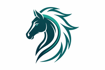Elegant Horse Silhouette - Majestic Equine Outline in Vector Art.