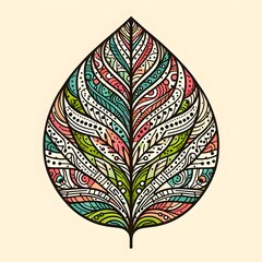 vector illustration of an abstract floral background of a leaf