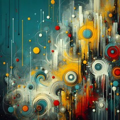 abstract grunge background with circles
