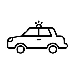 Obraz premium Police Car Icon for Law Enforcement and Security Themes