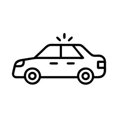 Fototapeta premium Police Car Icon for Law Enforcement and Security Themes
