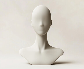 Soft and Abstract 3D Human Bust