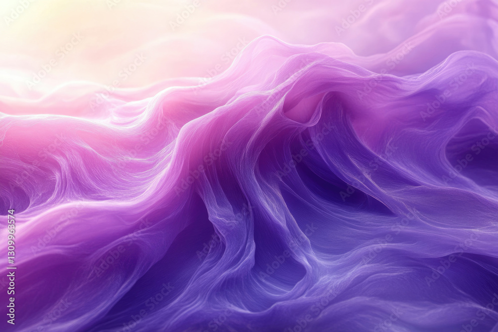Poster abstract image of flowing purple and pink fabric, creating a dreamy and ethereal texture.