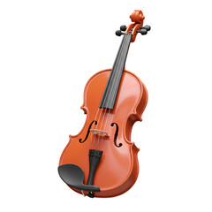 3D Violin Icon – Violin with F-Holes Design