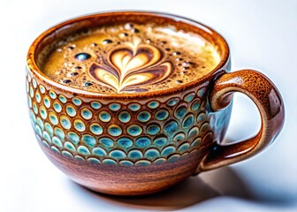 High-resolution AI mug mockup with drink.  Perfect for branding.